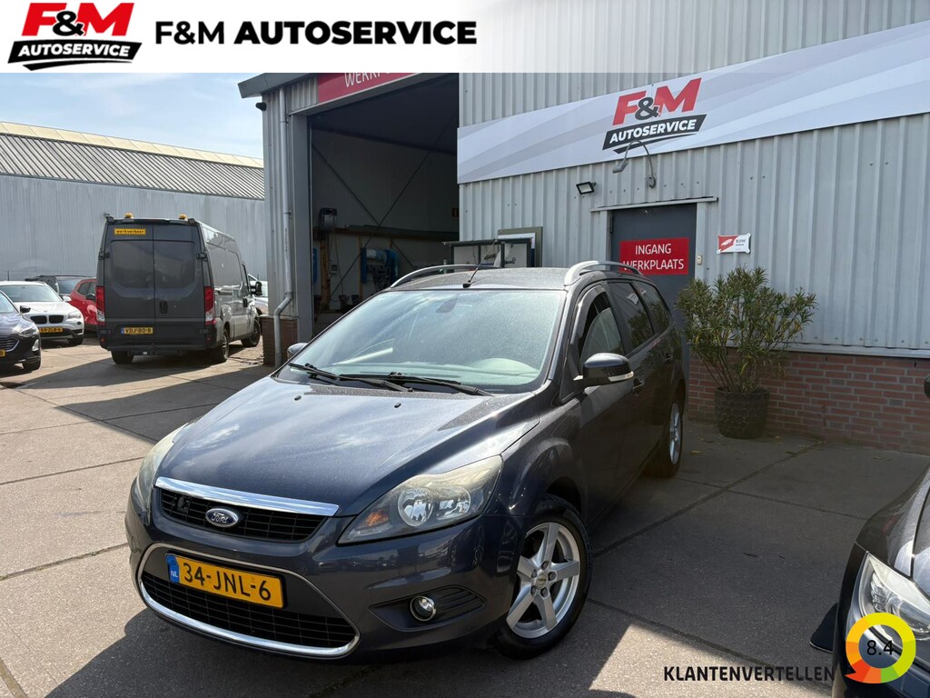 Ford Focus Wagon 1.8 Titanium Flexi Fuel Clima, cruise, navi, pdc achter, trekhaak