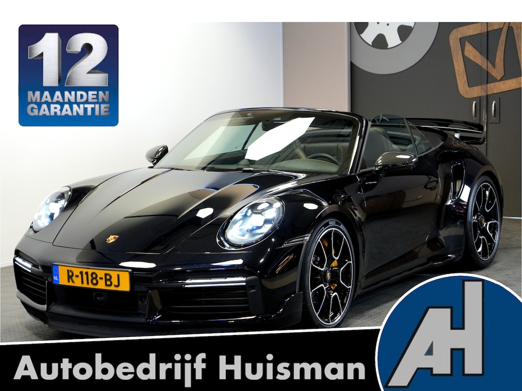 Porsche 911 Cabrio 3.8 Turbo S 478kW/650pk PDK8 SPORT DESIGN + AERO-PAKKET + BURMESTER + NACHTZICHT + ADAPT.CRUISE + 360 CAMERA + LIFT + KEYLESS ENTRY&DRIVE + SPORT CHRONO + PDLS PLUS + PASM SPORT -10MM + TARGET BLU EYE + VOL XPEL PPF + 20/21 INCH EXCL.DESIGN!
