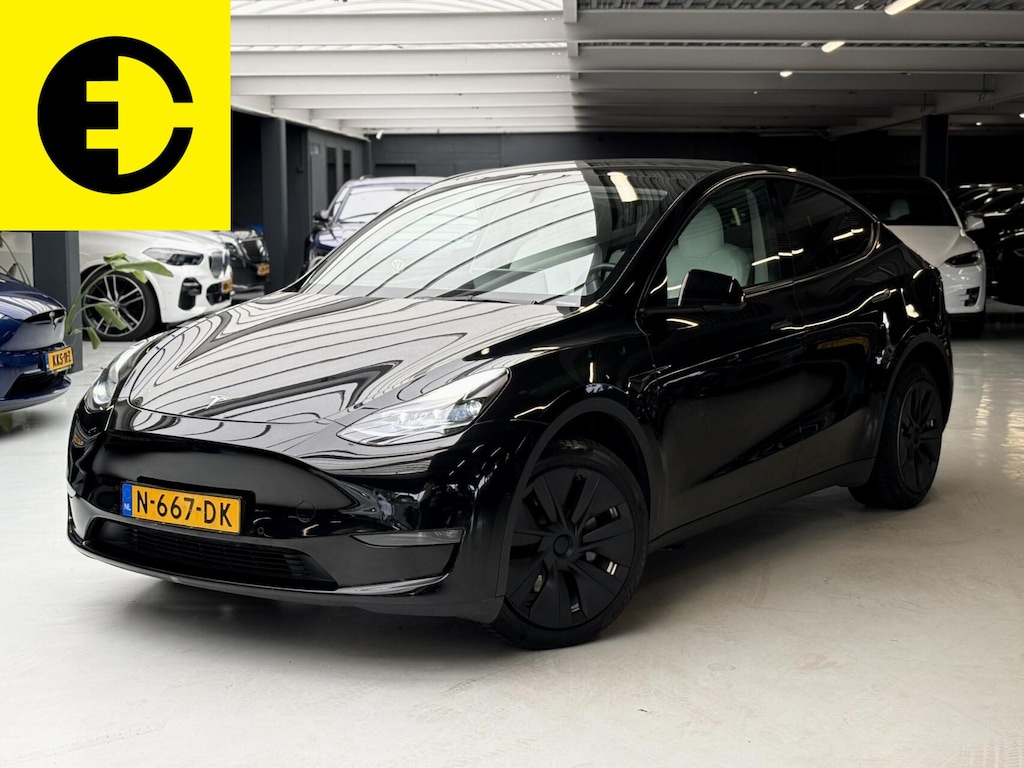 Tesla Model Y Long Range AWD 75 kWh | Soh 91,3% | Wit leder | Warmtepomp | Incl.BTW