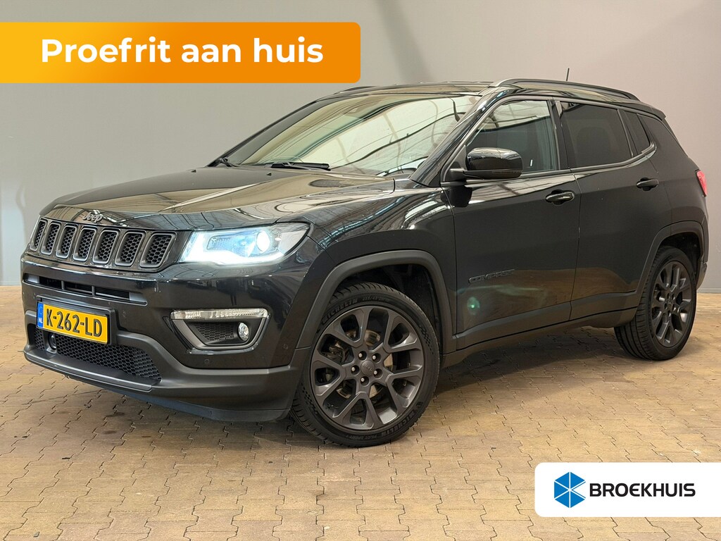 Jeep Compass 1.3T S Trekhaak | Leer | Camera | Climate | Elek. Stoel | Elek. Achterklep | LED | Achteruitrijcamera | Airco (automatisch) | Apple Carplay/Android Auto|telefoonintegratie premium