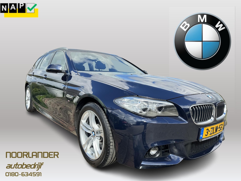 BMW 5-Serie Touring 520i M Sport Edition Dealer Onderhouden | Orig. NL | Trekhaak | 18" M Velgen | Sportstoelen | Antraciete Hemel