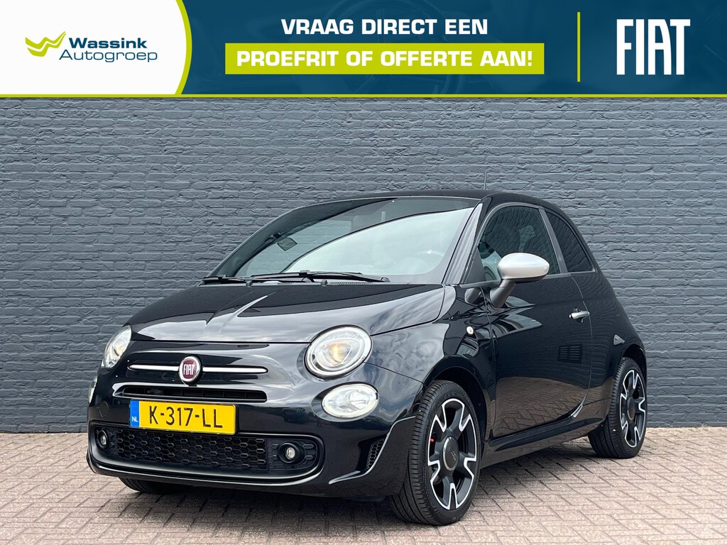 Fiat 500 1.0 Hybrid Rockstar Cruise Control | Lederen Bekleding | Climate Control | Glazen Dak | Navigatie | CarPlay | Sensoren Achter |