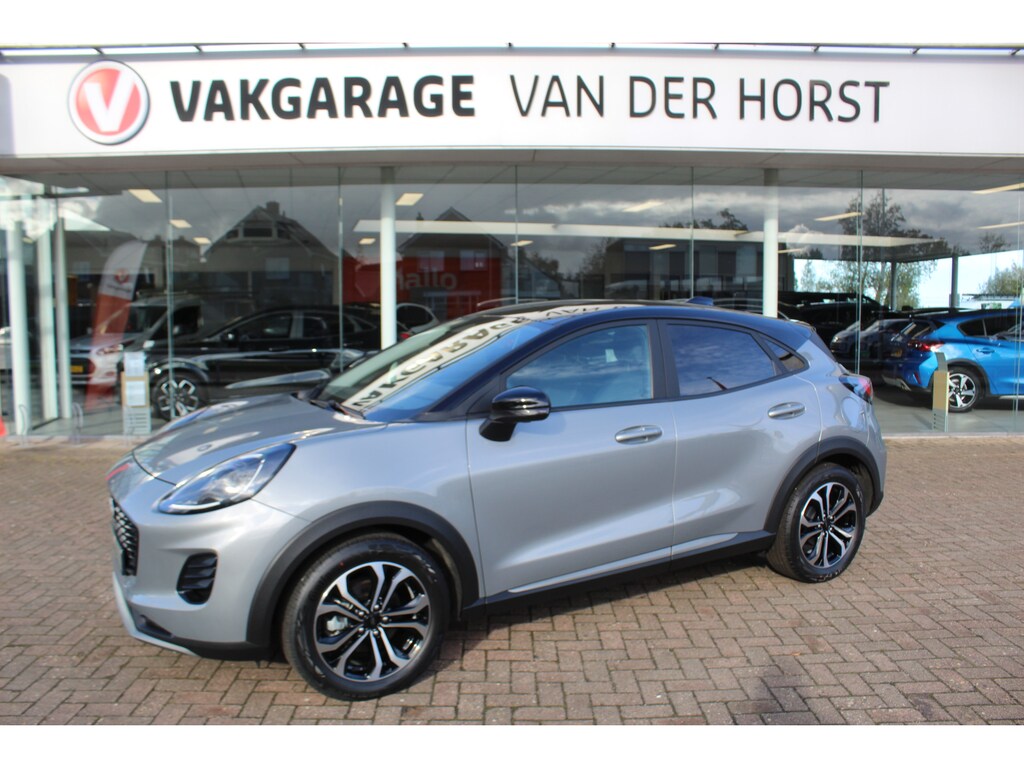 Ford Puma 1.0-125pk EcoBoost Hybrid Titanium Nieuw Model Naviagtie , Camera , Stoel , Stuur en Voorruitverwarming Fabrieksgarantie t/m 16-6-2029 ! Slechts 3.000km !