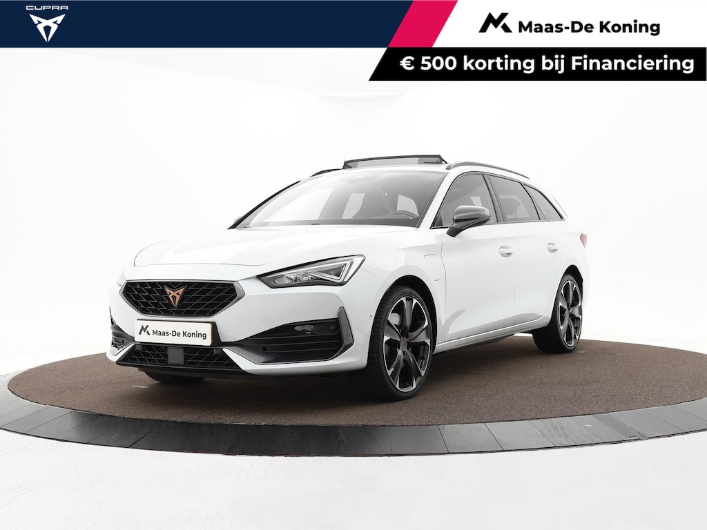 CUPRA Leon Sportstourer 1.4 245pk DSG e-Hybrid VZ Adrenaline · Panoramadak · Camera · Keyless · Stuur- & Stoelverwarming · Parkeer assistent · Elek. Bestuurdersstoel + Geheugen ·
