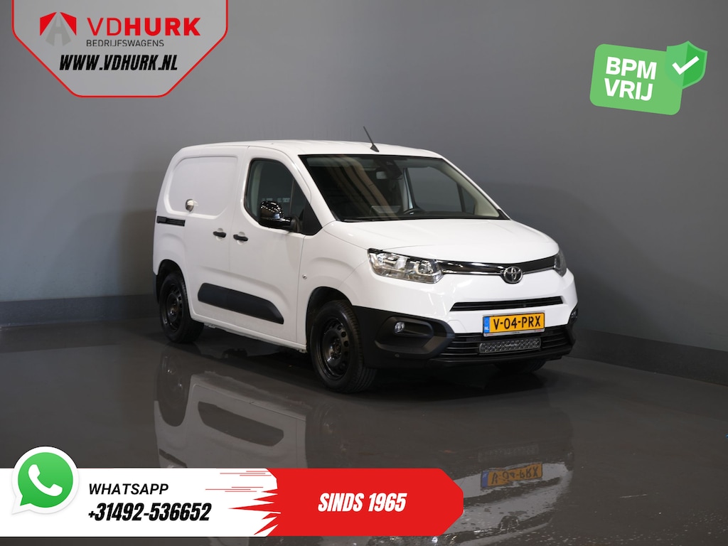Toyota ProAce City 1.5 130 pk Aut. Carplay/ 3Pers./ Stoelverw./ Inrichting/ Camera/ Cruise/ Airco/ PDC/ Trekhaak