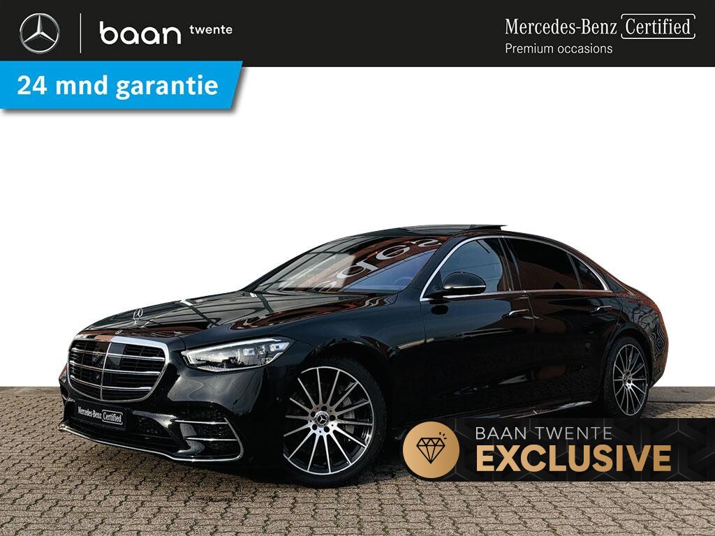 Mercedes-Benz S-klasse S 580 e Lang AMG Line | Distronic | Elek. verstelbare stoelen met geheugen | Stoelventilatie/ -verwarming voor en achter | Panoramadak | Head-up display | Luchtvering | Burmester 3D Surround Sound |