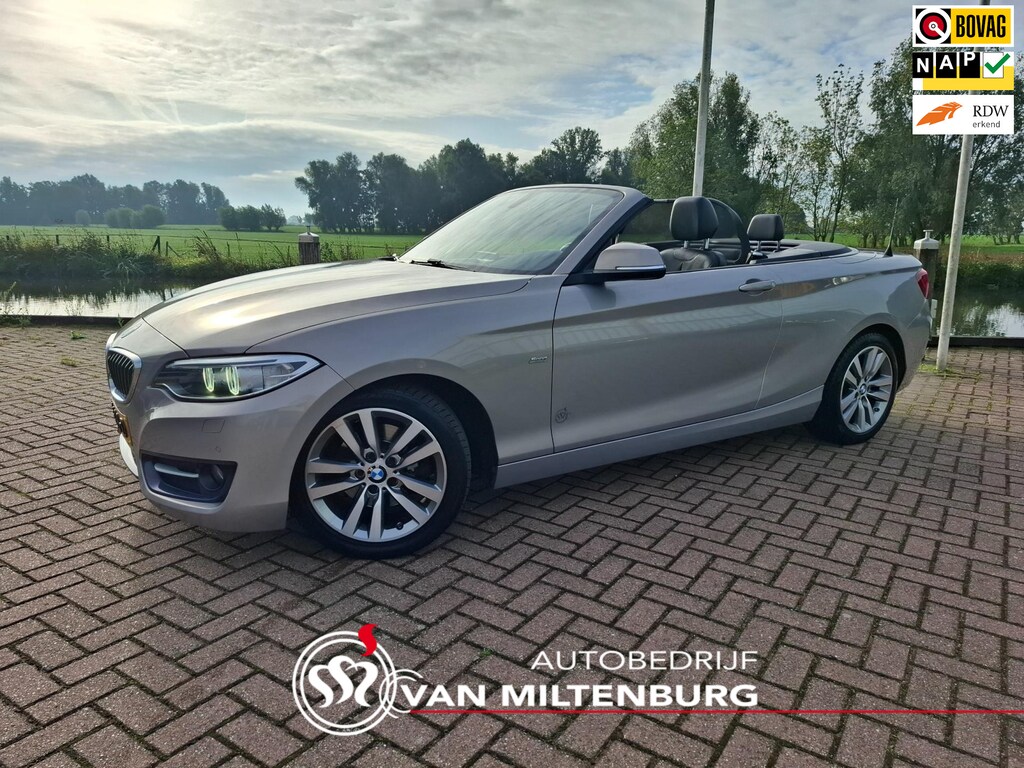 BMW 2-Serie Cabrio 220i High Executive Leer Stoelverw. Clima PDC v+a