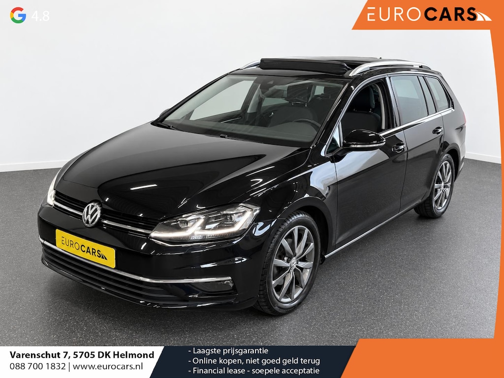 Volkswagen Golf Variant 1.5 TSI Highline 150pk Automaat Panoramadak Trekhaak Navigatie Apple Carplay Android Auto Camera Parkeersensoren Adaptive Cruise Control Full Led Stoelverwarming Climate Control Lichtmetalen velgen