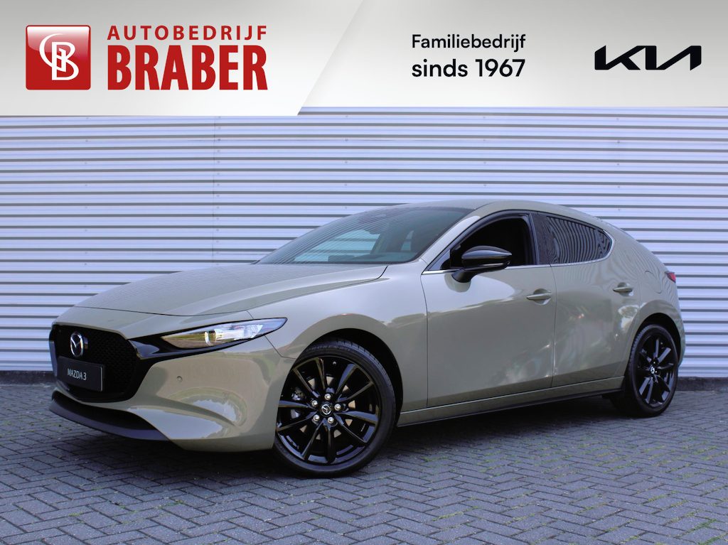 Mazda 3 2.0 e-SkyActiv-X M Hybrid 186 Homura | Stoelverwarming | Camera | Dodehoek detectie | HUD | 18" LM | LED | Cruise adapt. |