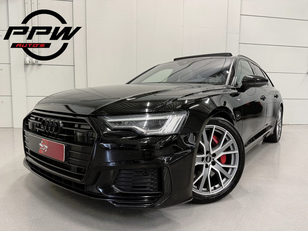Audi A6 Avant 55 TFSI e quattro Competition PANO/TREKHAAK/B&O/20"/SOH 93%/MEMORY/MATRIX/ACC/CAMERA/BLACK-OPTIC/NET GROTE OH BEURT GEHAD MET RONDOM NW REMMEN/BANDEN ALLES!!/BLACK ALL BLACK