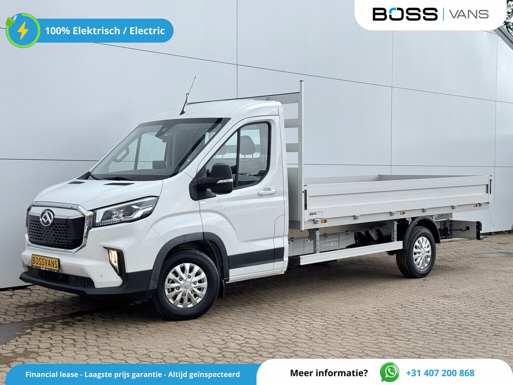 Maxus eDeliver 9 65kWh 204PK Nieuw! Open Laadbak 172km WLTP 100% Elektrisch Airco Adaptieve Cruise Carplay Pritische Pickup Open Box