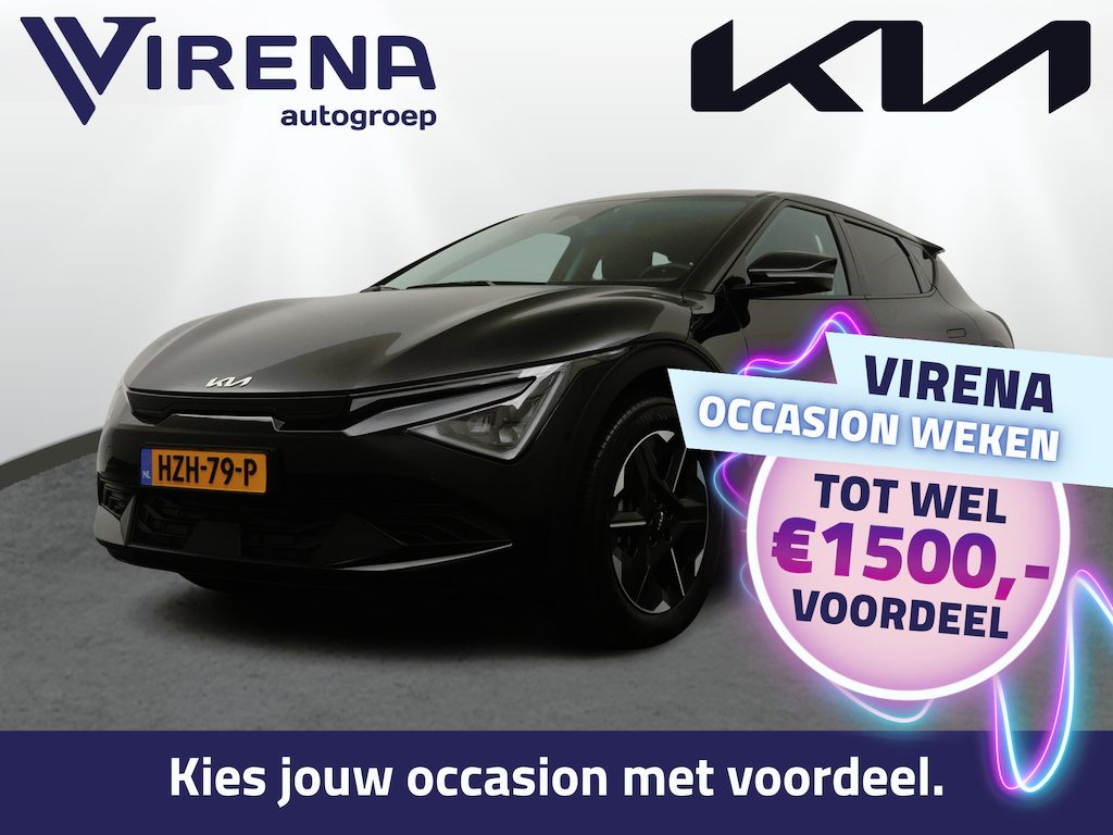Kia EV6 Air 84 kWh - SOH 99,1% - Stoel-/stuurverwarming - Cruise Control Adaptief - Climate Control - CarPlay - Fabrieksgarantie tot 08-2033