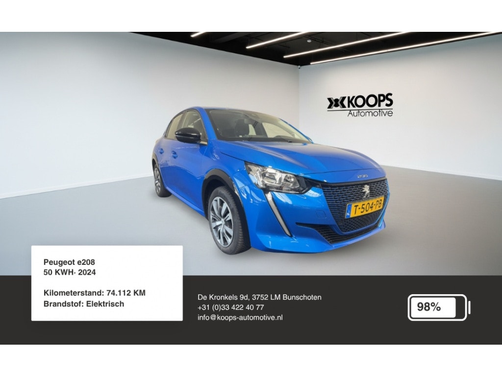 Peugeot e-208 50 kWh SOH 98% | Car play | cruise control | airco