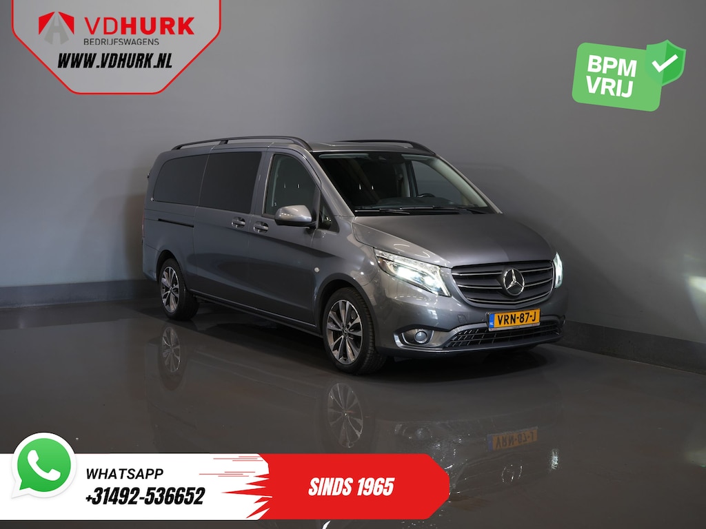 Mercedes-Benz Vito 119 CDI Aut. XL L3 DC Dubbel Cabine/ LED/ 2.5t Trekverm./ Alarm III/ Stoelverw./ Carplay/ Navi/ Camera/ Climate/ Cruise/ PDC/ 18”LMV/ Trekhaak