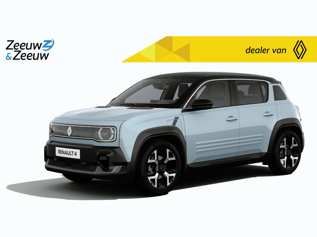 Renault 4 comfort range techno canvas dak 52 kWh | Profiteer nu van €1.800,- Zeeuw & Zeeuw voorraadkorting | NU met GRATIS 5 jaar fabrieksgarantie | 392KM Actieradius | NU te bestellen |