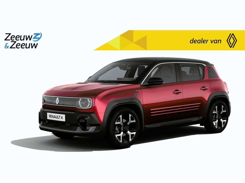 Renault 4 comfort range techno canvas dak 52 kWh | Profiteer nu van €1.800,- Zeeuw & Zeeuw voorraadkorting | NU met GRATIS 5 jaar fabrieksgarantie | 392KM Actieradius | NU te bestellen |