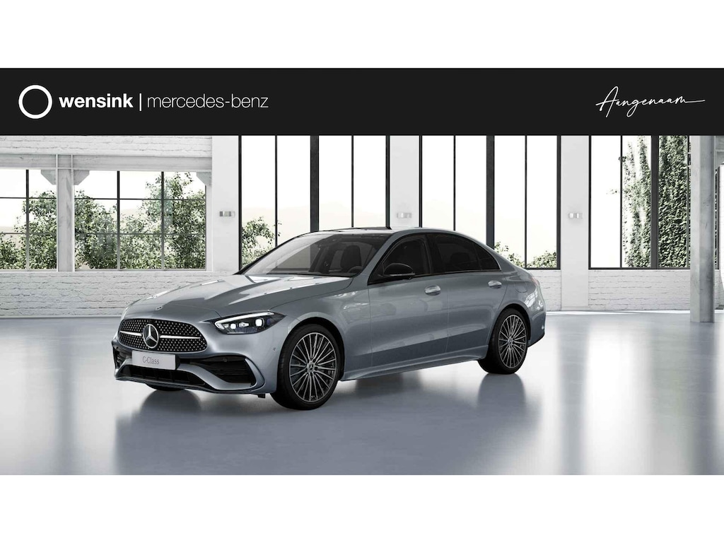 Mercedes-Benz C-klasse 300e Business Solution AMG | AMG Line Premium Plus | Nightpakket | Trekhaak | Burmester | 360° camera | Panoramaschuifdak |