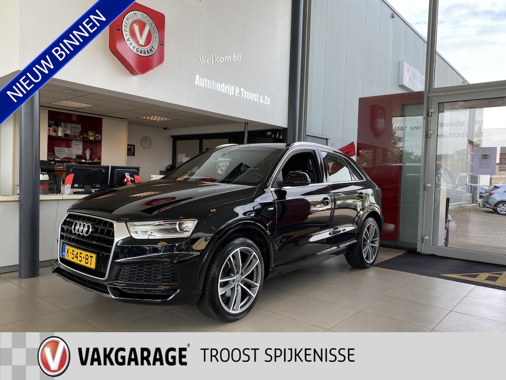 Audi Q3 1.4 TFSI CoD S-LINE Design Pro Line Plus,Automaat,Navigatie,Parkeerassistent,Spraakbediening,Trekhaak Elektrisch,Climate&Cruisecontrol,Comfortstoelen met Stoelverwarming,Keyless,V&A Sensoren,19 Inch Lmv