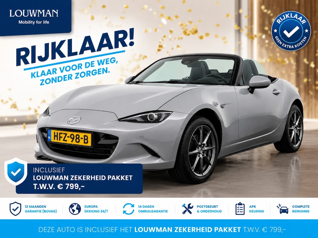 Mazda MX-5 1.5 SkyActiv-G 132 Exclusive-Line | RIJKLAAR INCLUSIEF AFLEVERPAKKET TWV €799,- |