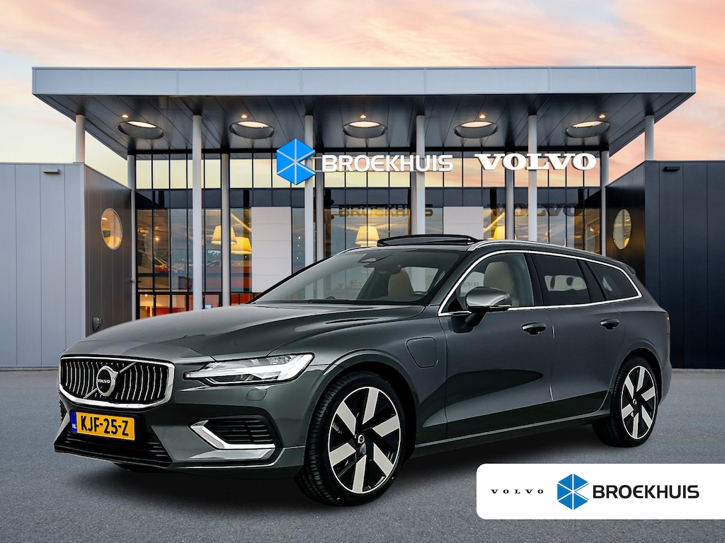 Volvo V60 T6 Recharge Ultra Bright | 19" | Geventileerd Nappa | Stoelmassage | Bowers & Wilkins | Head-Up | 360 Camera | Full LED | Elektr. verst. Stoelen