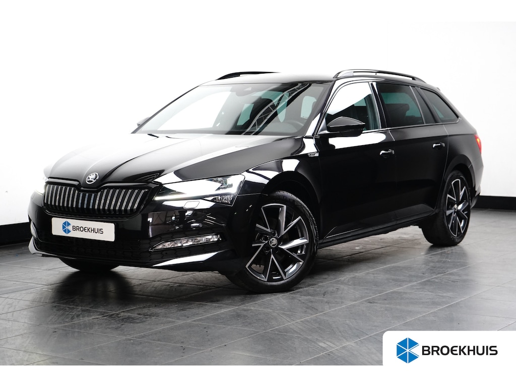Skoda Superb Combi 1.4 TSI 218PK DSG-6 Sportline iV | CAMERA | FULL LED | STUUR + STOELVERW. | 18 INCH | APP CONNECT | VERLENGDE FABR. GARANTIE!