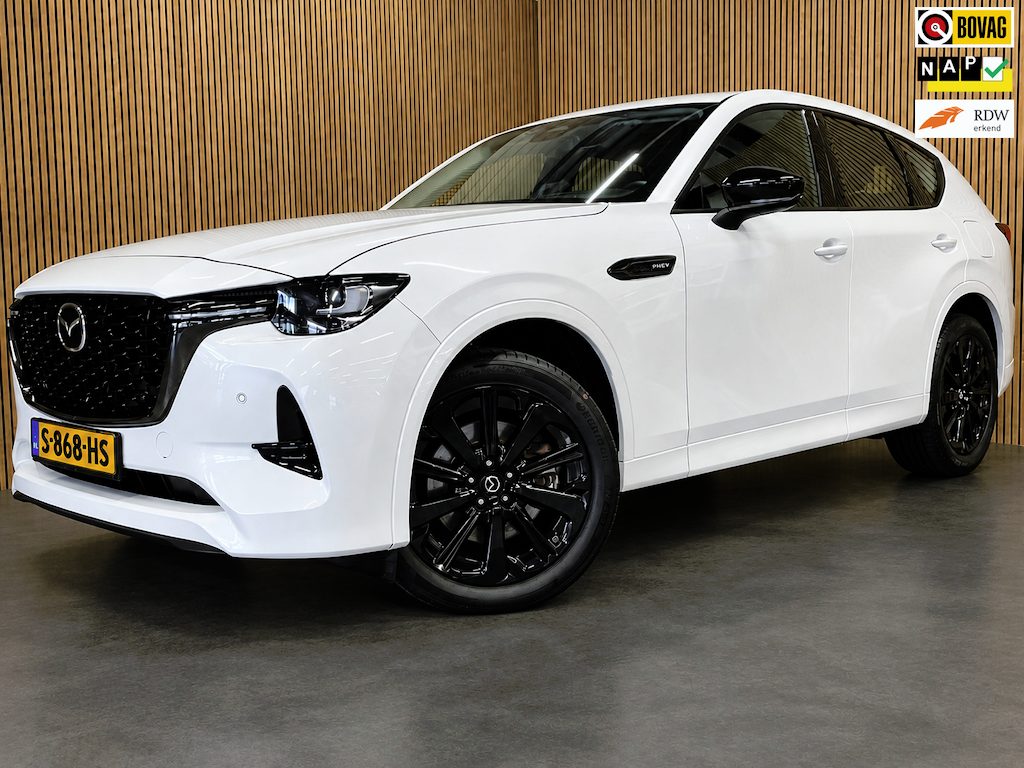 Mazda CX-60 2.5 e-SkyActiv PHEV Homura|BLACK&WHITE|HEAD-UP|LEDER|STOEL+STUURVERW|CARPLAY|CAMERA|CLIMA+CRUISE|NAP|NL|1 EIG.|IN.BTW|