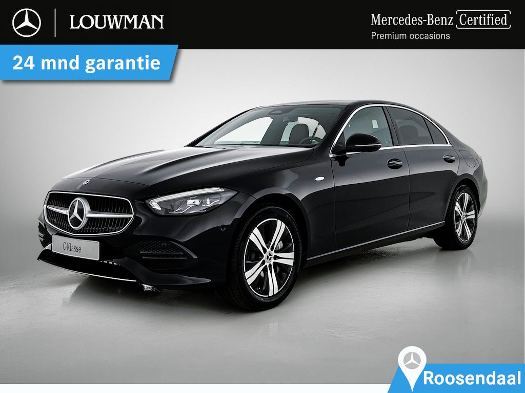 Mercedes-Benz C-klasse 300 e Business Solution | Trekhaak | Alarm | CarPlay | DAB | Stoelverwarming | Parkeerpakket met camera | Inclusief 24 maanden Mercedes-Benz Certified garantie voor Europa.