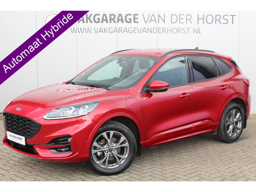 Ford Kuga 2.5-225pk PHEV ST-Line X. Hybride rijden voor een reëel bedrag ! Autm. airco dual, stuur-, stoel-, achterb.- en voorraamverw., elektr. achterklep, B&O soundsyst., navigatie, telefoonvoorb., camera v+a, side- en lane assist etc.