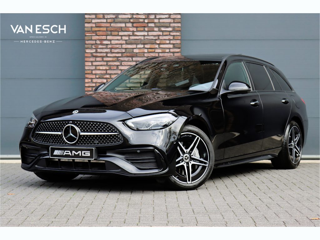 Mercedes-Benz C-klasse Estate 300 e AMG Line | Distronic | Panoramadak | Sfeerverlichting | Camera | Nightpakket | Verwarmd Stuurwiel | Stoelverwarming | Spoorassistent |