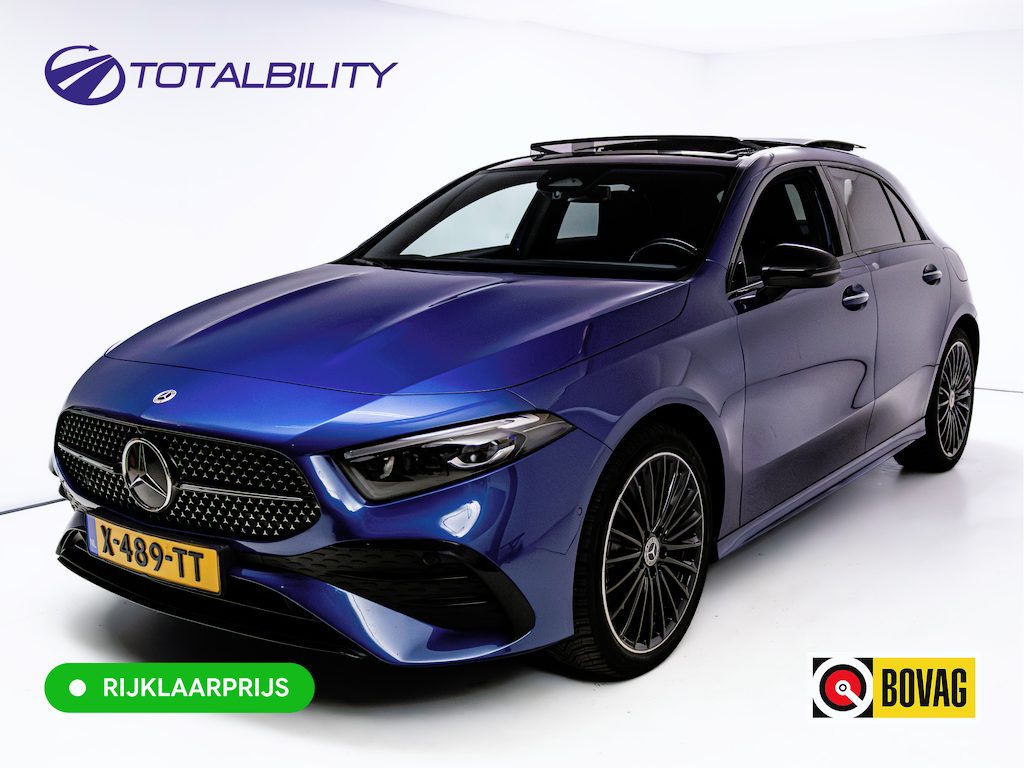 Mercedes-Benz A-klasse 250 e AMG Line | Pano dak | Stoelverw. | Cruise | 19"all season | Sfeerverlichting | Climate control | Navigatie