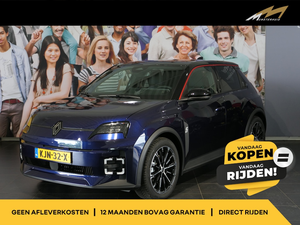 Renault R5 comfort range techno 52 kWh - Occasion Lease vanaf €584 p/m - Demo - 18" LMV - Stoel en stuurverwarming - Camera