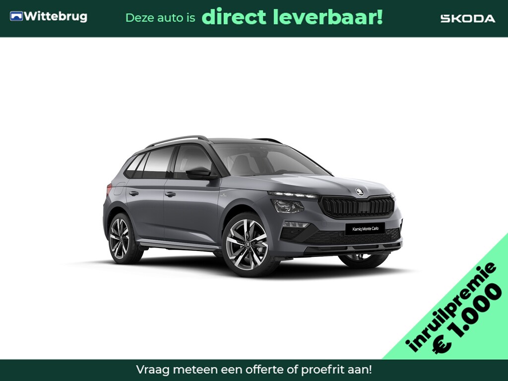 Skoda Kamiq 1.0 TSI Monte Carlo 18" lichtmetalen velgen / Travel assist / Navigatie pakket / Charging / €1000,- inruilpremie