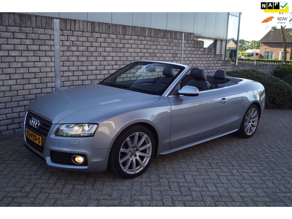 Audi A5 Cabriolet 2.0 TFSI quattro Pro Line S Line Autom Leder Sportst Stoelverw Navi Xenon Clima Cruise PDC LMV Enz NL Auto.