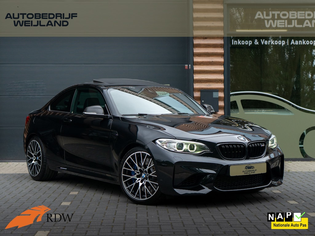 BMW M2 2-serie Coupé DCT 370PK NIEUWSTAAT I NL-AUTO I NAP I DEALER-ONDERHOUDEN I I 19" I Harman kardon I Leer I Schuifdak I Memory I Camera I Led I Carplay I Carbon I