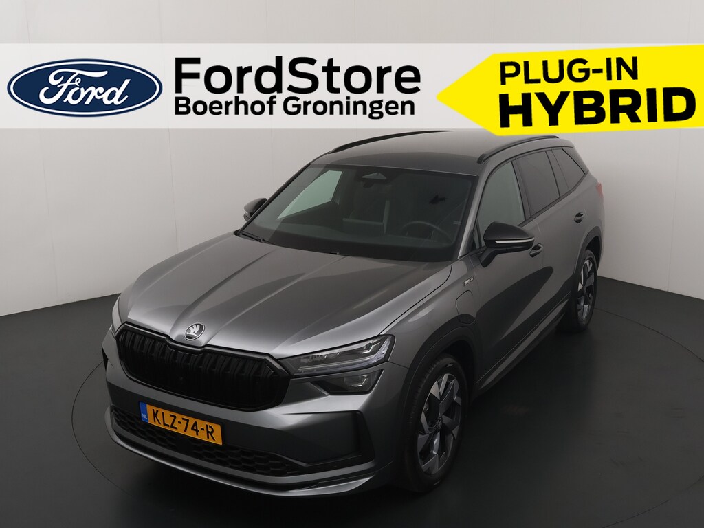 Skoda Kodiaq 1.5 TSI PHEV 204 pk Sportline | Stoelverw. | Stuurverw. | El. a. klep | El. verst. stoel + geh. | LED | 19" | Keyles entry |