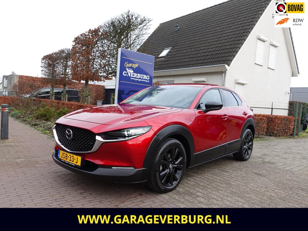 Mazda CX-30 2.0 e-SkyActiv Hybrid Automaat HOMURA 150 Pk (Navi,Camera360,AdaptiveCruise,Stoelverwarming,Elek.achterklep,Trekhaak)