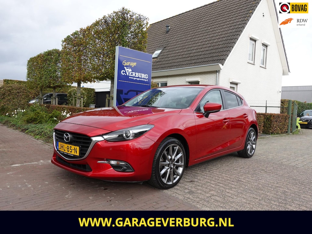 Mazda 3 2.0 SkyActiv-G 120 SkyLease+ (Navi,Camera,Cruise,PDC,Stoel+Stuurverwarming,Keyless,HeadupDisplay) --57.973 Km --
