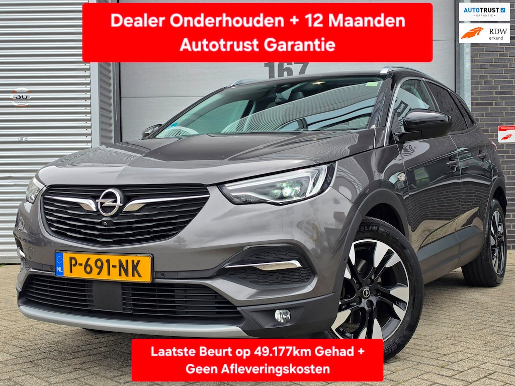 Opel Grandland X 1.2 Turbo Ultimate|Dealer Onderhouden|Stuurverwarming|Stoelverwarming|Line-Assist|360Achteruitrijcamera|Keyless