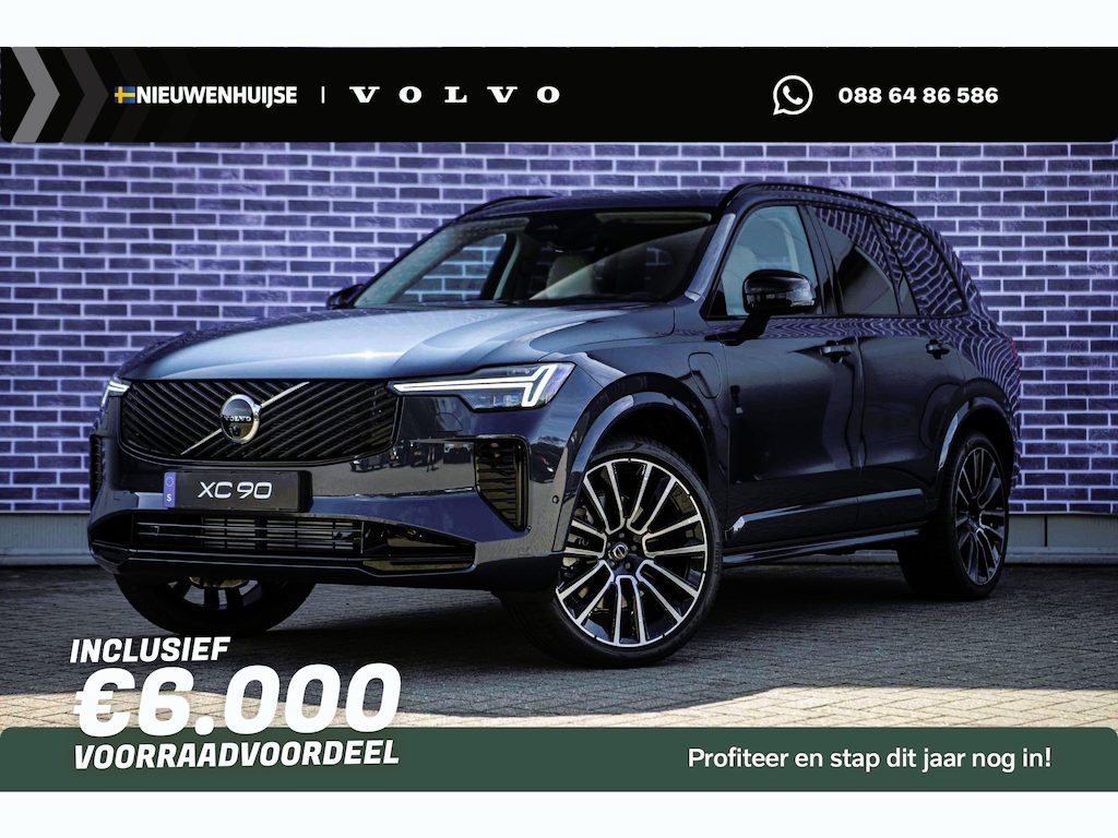 Volvo XC90 T8 Plug-in hybrid AWD Ultra Black Edition Executive | Luchtvering | Gelaagd Glas | Bowers & Wilkins | Massage & Ventilatie Stoelen | Panoramadak |