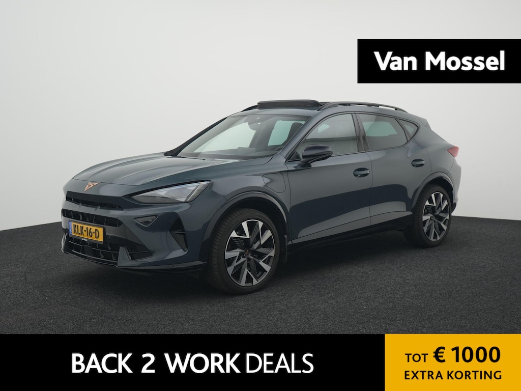 CUPRA Formentor 1.5 TSI e-Hybrid VZ Performance AUTOMAAT | PANORAMADAK | WEGKLAPBARE TREKHAAK | ADAPTIEVE CRUISE | SFEERVERLICHTING | ELEKTRISCHE STOEL | 272 PK | STOEL & STUURVERWARMING | CAMERA | NAVIGATIE | APPLE CARPLAY | ELEKTRISCHE STOEL | MEMORY | ELEKTRISCHE KOFFERKLEP | 12 MAANDEN BOVAG GARANTIE |