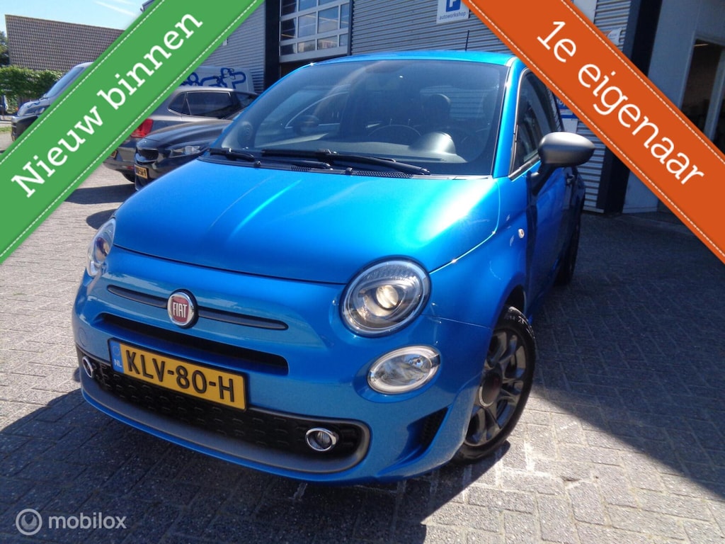 Fiat 500 1.2 Sport/Groot navi/ECC Airco/Lm velgen/Dig dash/Zwarte hemel Stuurwiel/1st eig