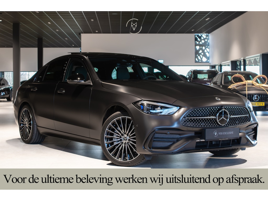 Mercedes-Benz C-klasse 300 e AMG Magno|Nappa|Night|Rij-assistentie Plus|Keyless-Go|Stoelkoeling|Burmester|Pano|360°|19''