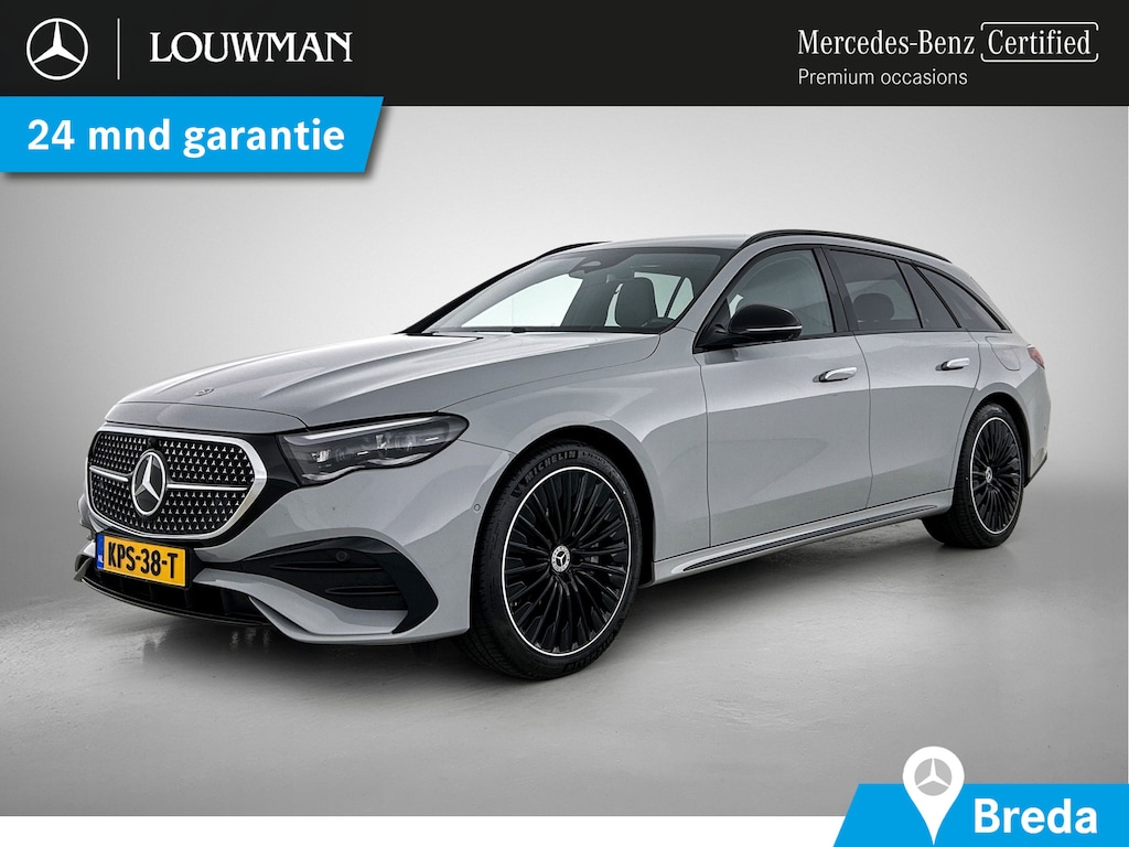 Mercedes-Benz E-klasse Estate 300 e AMG Plug-In Hybride | Luchtvering | AMG Line Night Pakket | Trekhaak | 20 Inch AMG Velgen | Parkeerpakket met 360°-camera. Inclusief 24 maanden MB Certified garantie voor Europa.