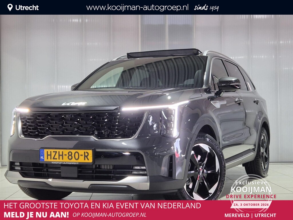 Kia Sorento 1.6 T-GDi Plug-in Hybrid 4WD ExecutiveLine 7p Stoel en stuur verwarming, Stoel verkoeling, Schuif kantel dak, Apple Carplay/Android Auto, Navigatie, Camera.