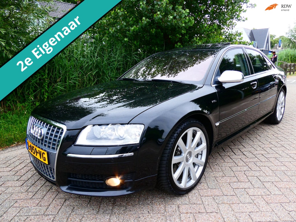 Audi A8 5.2 S8 V10 450pk 4WD 2e eig. Leder Navi Schuifdak Xenon Historie