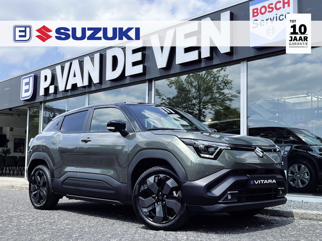 Suzuki e-Vitara Style AllGrip-e 61 kWh | Meerdere kleuren beschikbaar | €4.000,- voordeel | 360-Camera | INFINITY by Harman Soundsystem | Panoramadak | 19 inch | Half leder | Suzuki Safety System Pro |