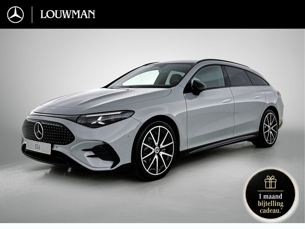 Mercedes-Benz CLA Shooting Brake 200 Business Solution AMG 58 kWh | Premium Pakket | Winterpakket | Nightpakket | Trekhaak | Massagefunctie | Vast panoramadak | MBUX Augmented Reality navigatie | 19 inch vijf-dubbelspaaks AMG-velgen | Smartphone integratie |