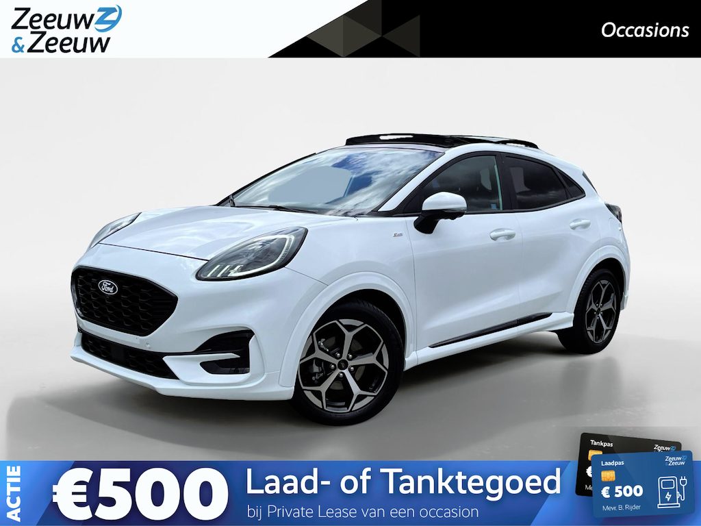 Ford Puma St-line |elektrisch glazen panorama-dak| Elek achterklep| full-LED koplampen| dodehoek detectie| 12 maanden Bovag garantie|