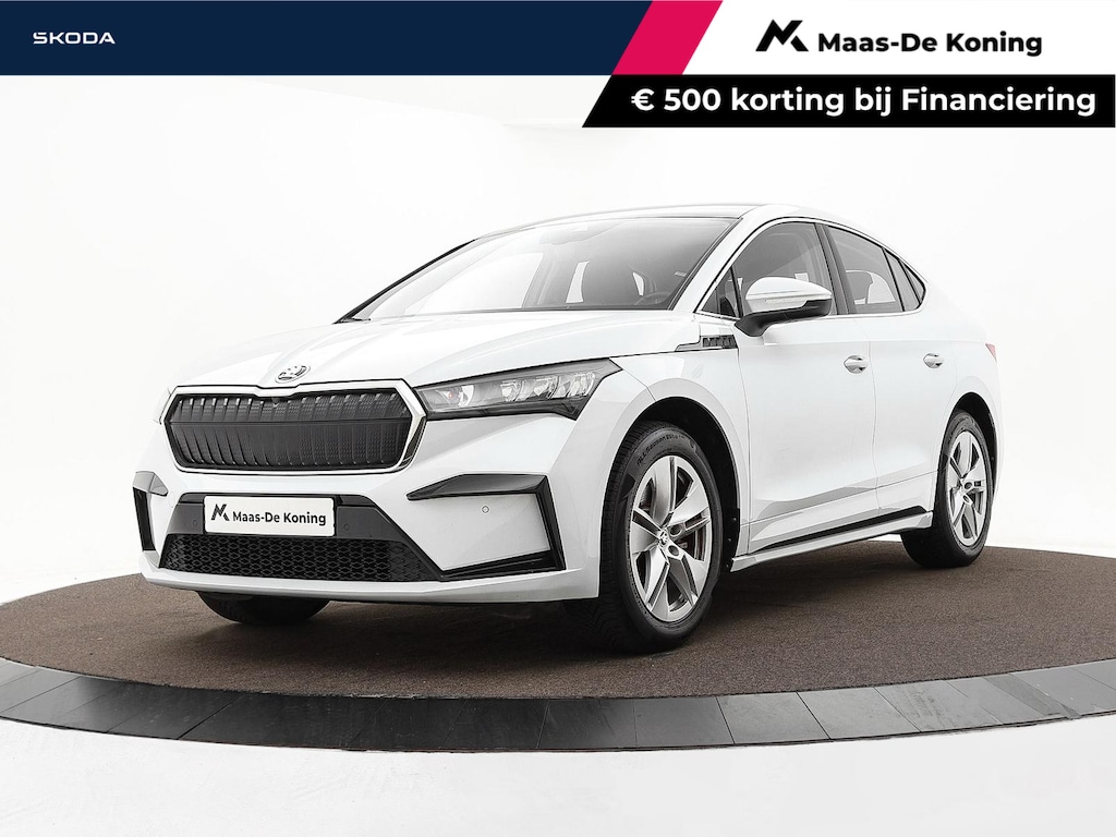Skoda Enyaq Coupé iV 60 180pk · SOH 94,1% · Panoramadak · Camera · Apple/Android Car Play · 19"Velgen · Sfeerverlichting · Elek. Inklapbare Spiegels ·