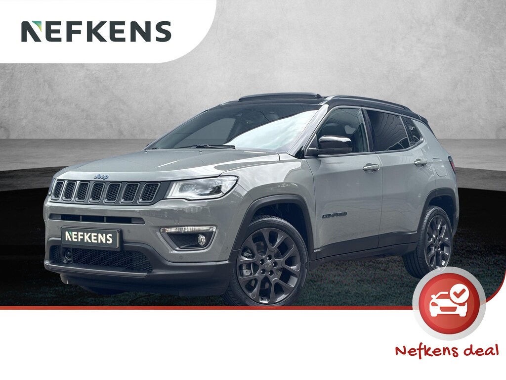 Jeep Compass 4XE 240pk S | Plug-in Hybrid | Elektrisch schuifdak | Leer | Achteruitrijcamera | Alpine Audio